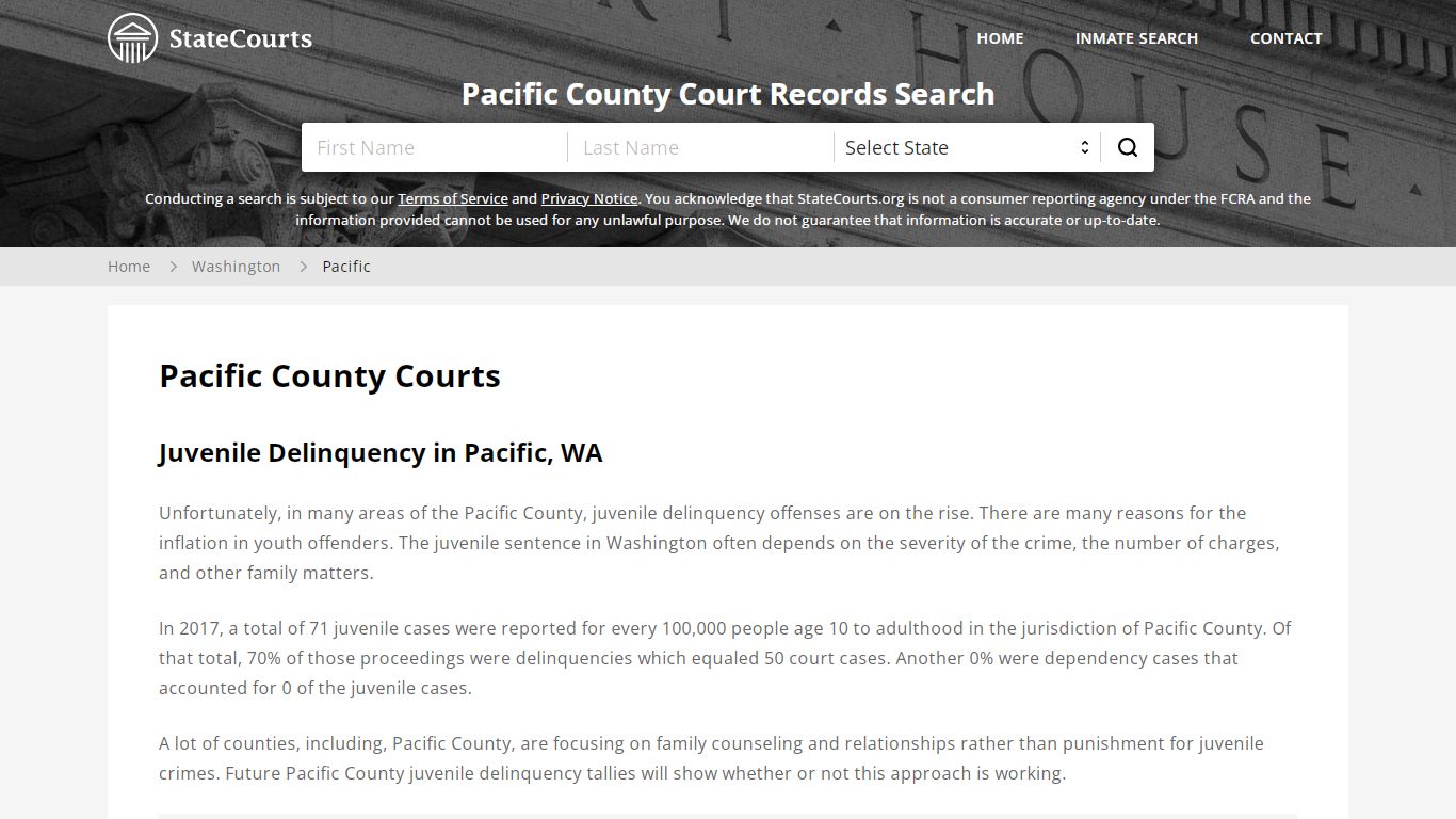 Pacific County, WA Courts - Records & Cases - StateCourts