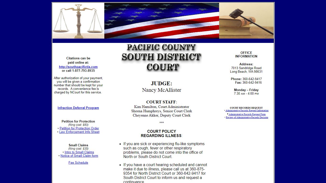 Pacific County South District Court